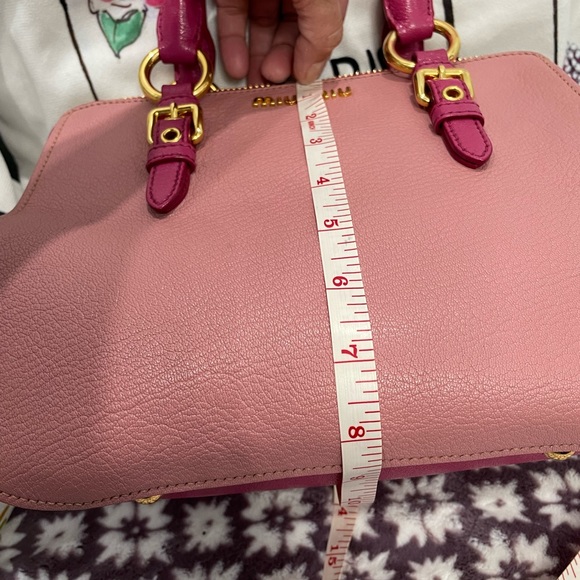 SOLD already! Miu Miu Madras Bi-color Baulleto Top handle 2 way crossbody bag - Picture 10 of 11
